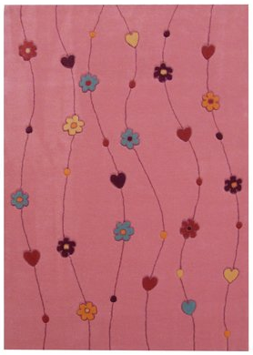 Ručne všívaný koberec (tuftovaný) - Bakero - Kids Flowers Beige